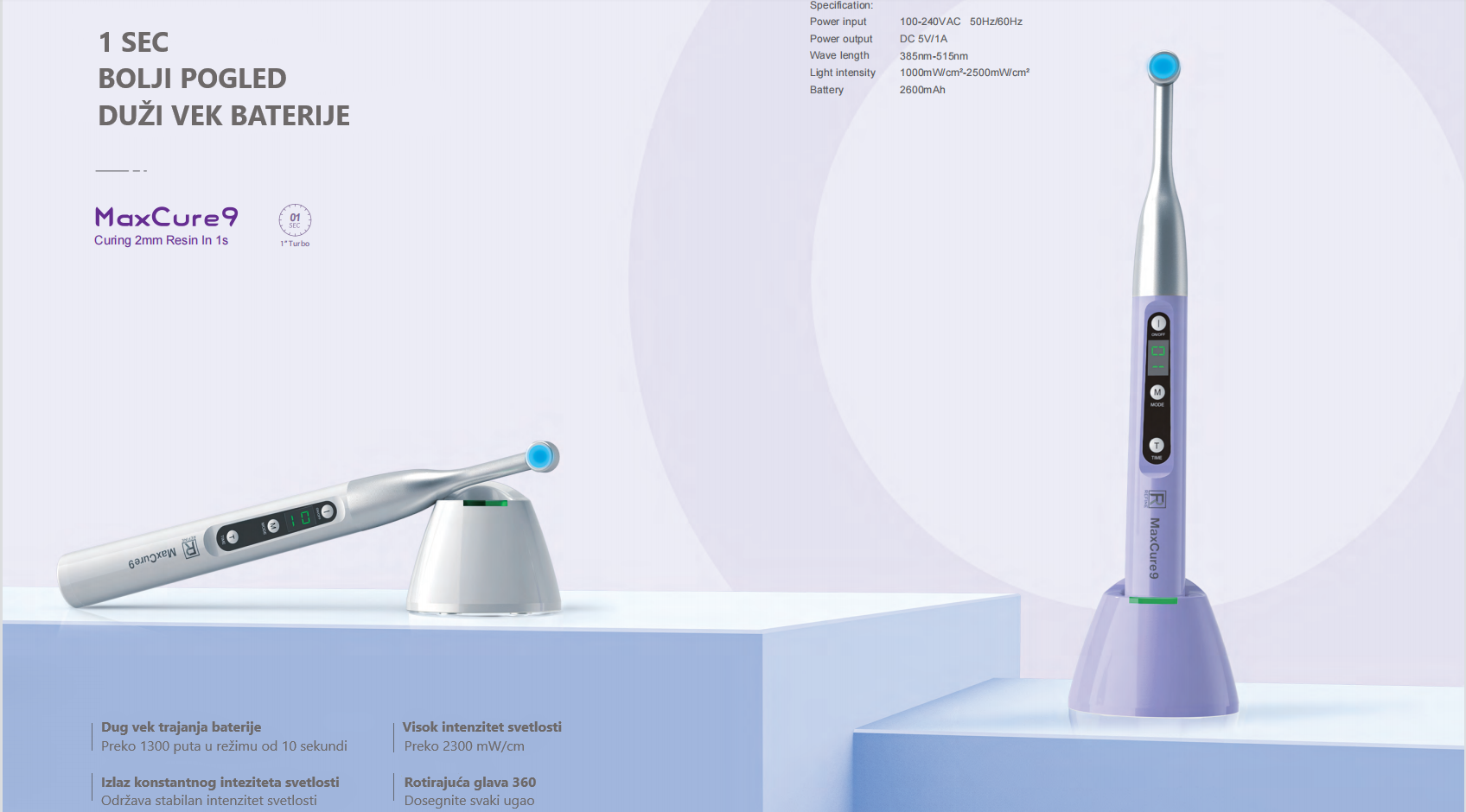 Dental Curing Light MaxCure9 1780